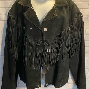 Wilson’s used circa 1980’s suede/leather tassel jacket